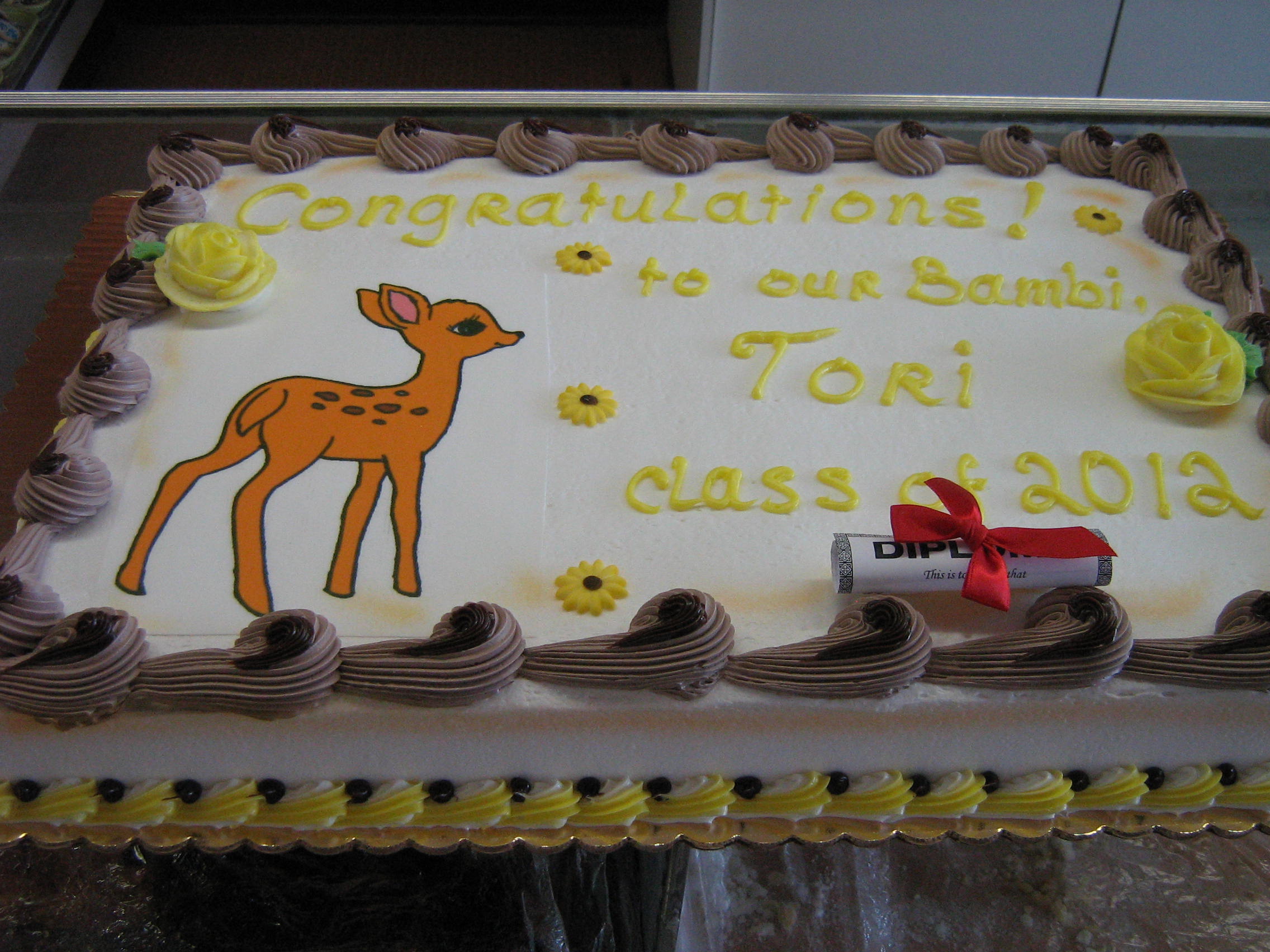 St. Huberts bambi gradiation cake